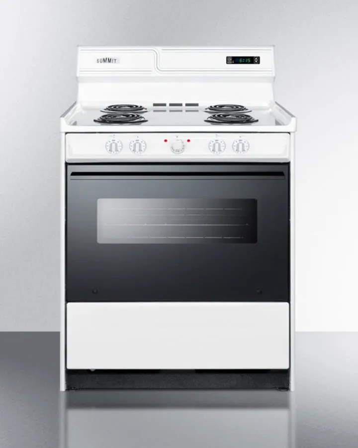 Summit WEM230DK 30" Wide Electric Coil Top Range