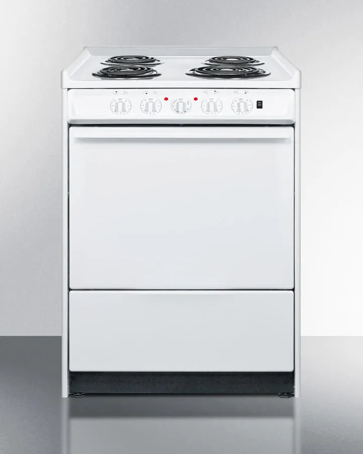 Summit WEM610R 24" Wide Electric Coil Top Range