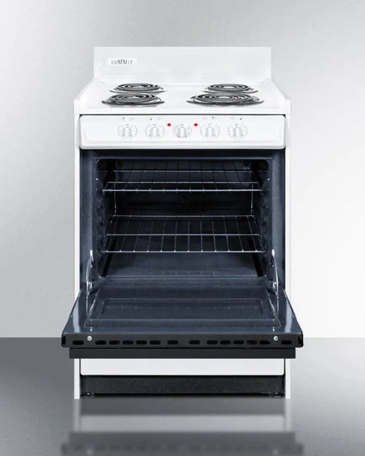 Summit WEM630DK 24" Wide Electric Coil Top Range