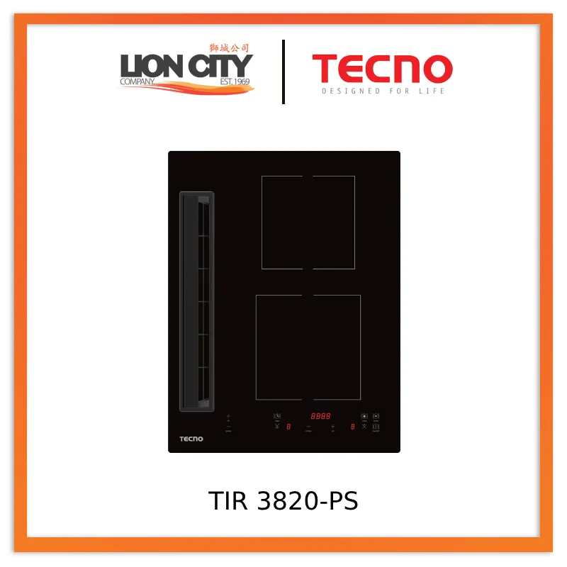 Tecno 40cm TIR-3820-PS Induction Hob with Integrated Plasma Hood All-in-One
