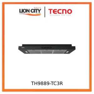 Tecno TH9889-TC3R Black/Stainless Steel 90CM Slim Hood With Touch Control