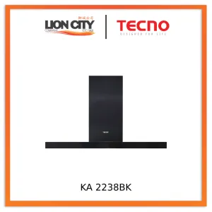 Tecno Uno KA 2238 / 60 Chimney Hood Full Black 60cm,  Touch Control