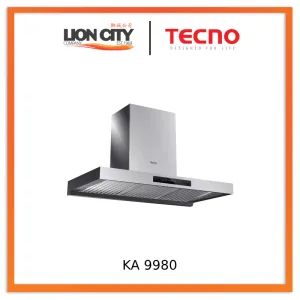 Tecno Uno KA 9980 Chimney Hood Stainless Steel 90cm, Slide Control, Anti Fingerprint