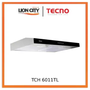 Tecno Uno TCH 6011 TL / SS Slim Line Hood S/S w/ Black Panel 60cm, Twin Motor
