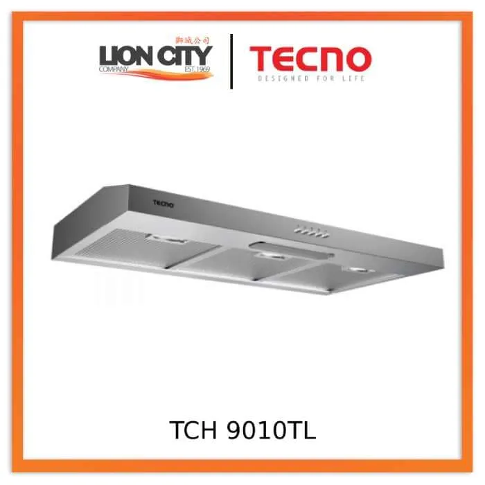 Tecno Uno TCH 9010 TL Slim Line Hood Stainless Steel 90cm, Twin Motor