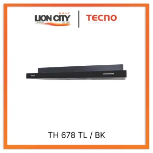 Tecno Uno TH 678 TL / BK Slim Line Hood Full Black 60cm, Twin Motor