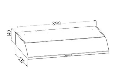 Tecno Uno TH 999 D Slim Line Hood Stainless Steel 90cm, Single Cyclonic Motor