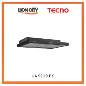 Tecno UNO UA 9119 BK Matte Black Slim Line Cooker Hood 90cm