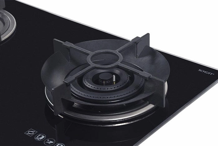 TECNO T278TGTRSV 2-Burner 78cm Glass Hob with True Triple Ring   Burners