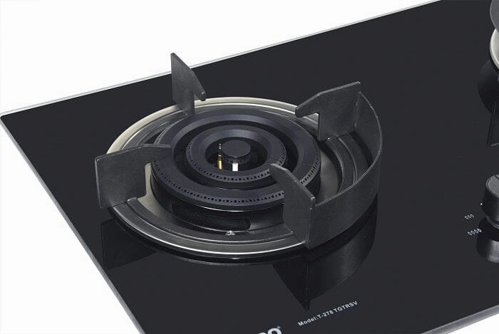 TECNO T278TGTRSV 2-Burner 78cm Glass Hob with True Triple Ring   Burners