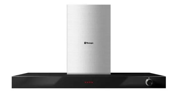 TECNOGAS CN190B 90cm Black Stainless Steel Chimney Hood