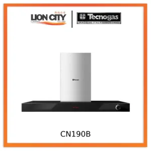 TECNOGAS CN190B 90cm Black Stainless Steel Chimney Hood