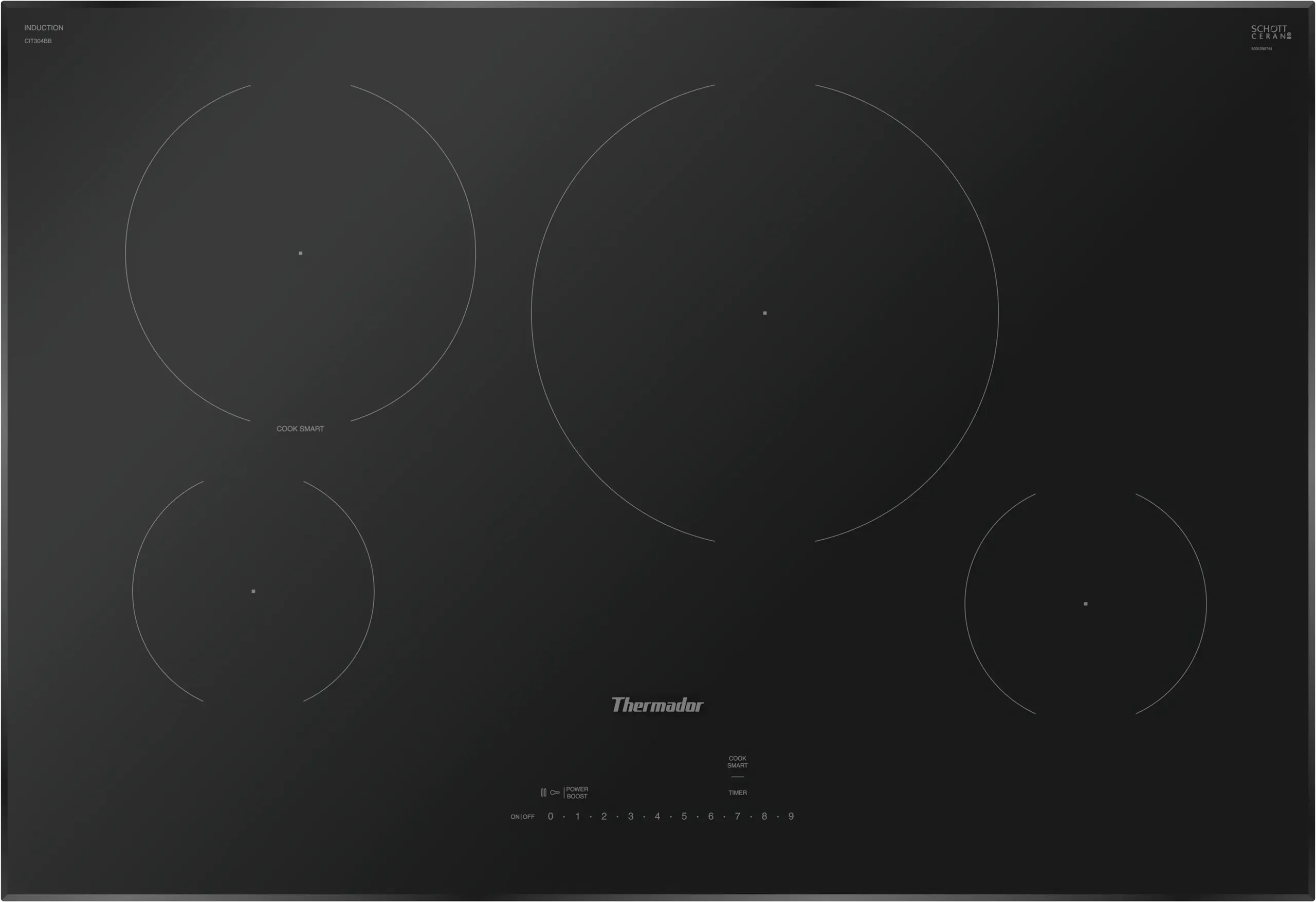 Thermador CIT304BB Heritage Induction Cooktop 30'' Black, Without Frame