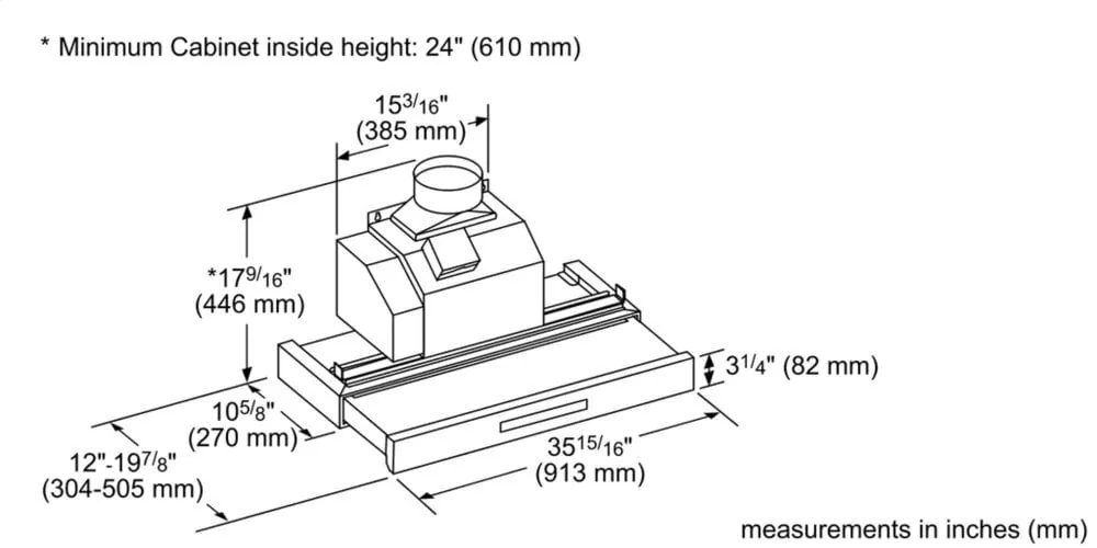 Thermador HMDW36WS 36-Inch Masterpiece Under Cabinet Drawer Wall Hood With 600 Cfm