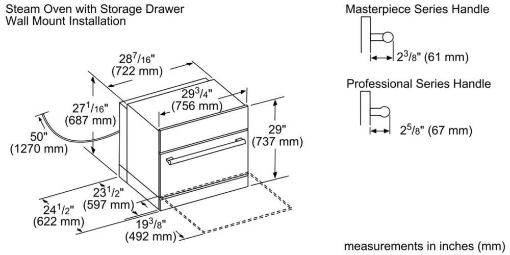 Thermador MEDS301WS 30-Inch Masterpiece Single Steam Oven