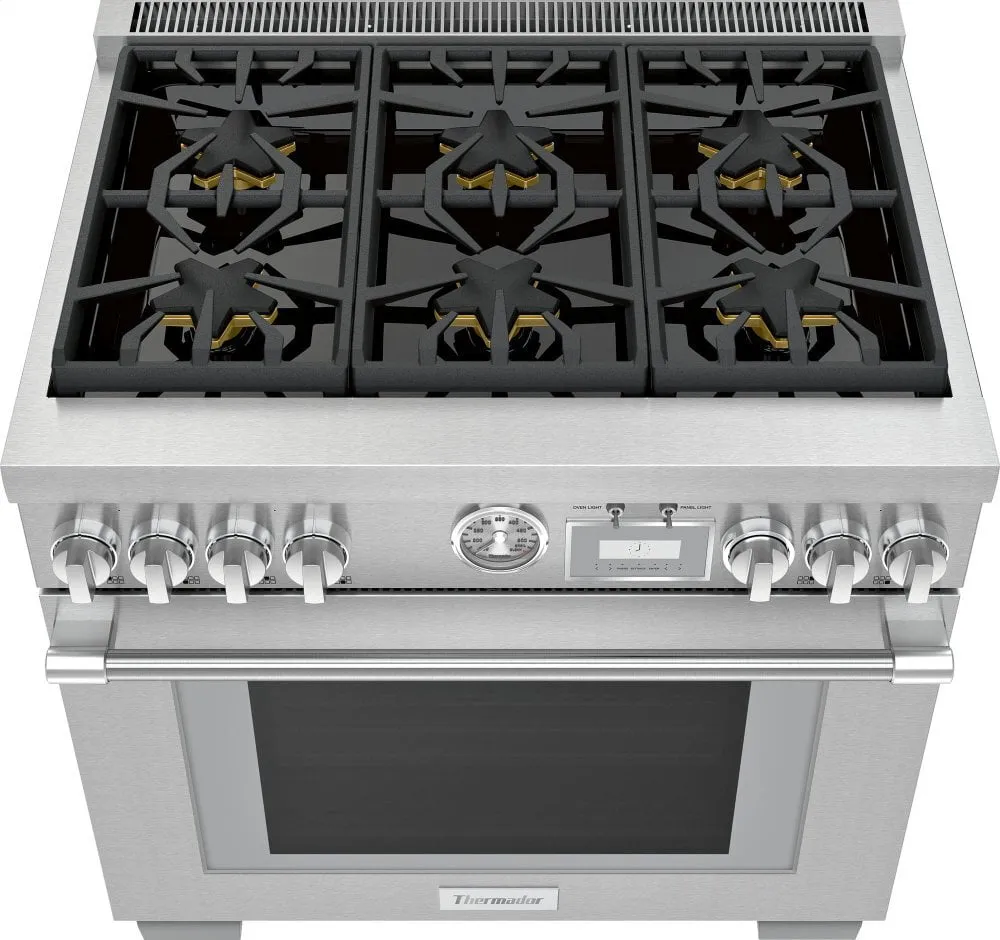 Thermador PRD366WGU 36-Inch Pro Grand Commercial Depth Dual Fuel Range