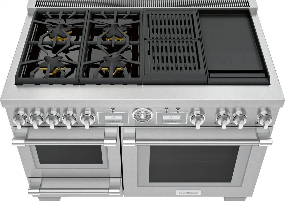 Thermador PRD48WCSGU 48-Inch Pro Grand Commercial Depth Dual Fuel Steam Range