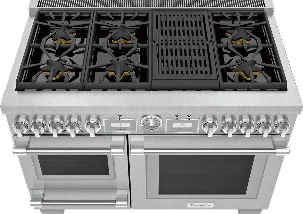 Thermador PRD48WLSGU 48-Inch Pro Grand Commercial Depth Dual Fuel Steam Range