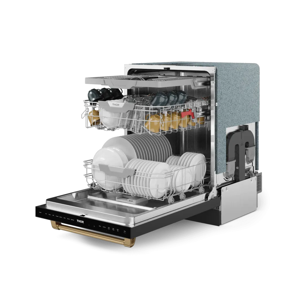 Thor Kitchen DW24X8BA00BRZ 24 Inch Dishwasher Matte Black/Bronze Gordon Ramsay Series - Dw24X8Ba00-Brz