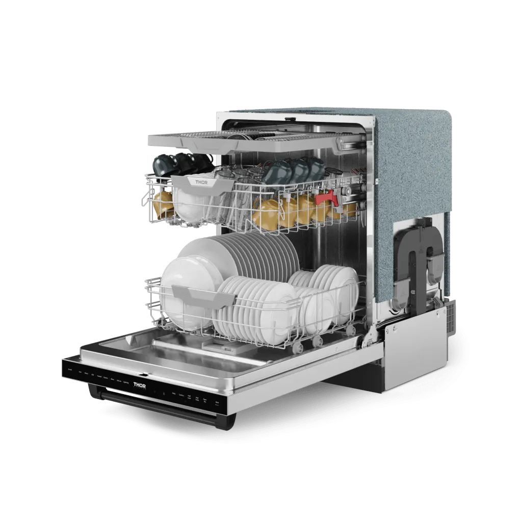 Thor Kitchen DW24X8BA99BLK 24 Inch Dishwasher Stainless Steel/Black Gordon Ramsay Series - Dw24X8Ba99-Blk