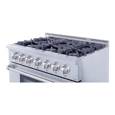 Thor Kitchen HRD3606U 36 Inch Professional Dual Fuel Range In Stainless Steel