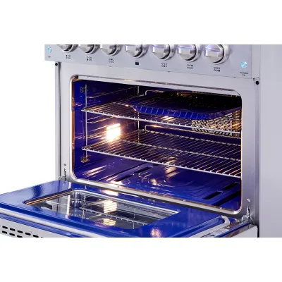 Thor Kitchen HRD3606U 36 Inch Professional Dual Fuel Range In Stainless Steel