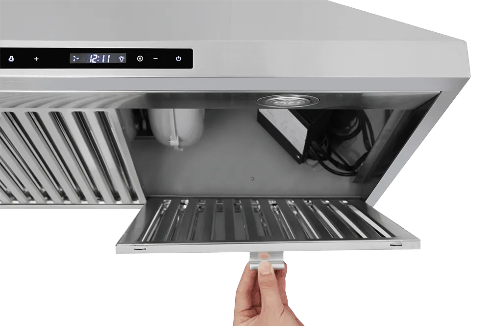 Thor Kitchen HRH3007 30In Wall Mount Chimney Range Hood In Stainless Steel With Led Lights, Touch Control With Display And Remote Control