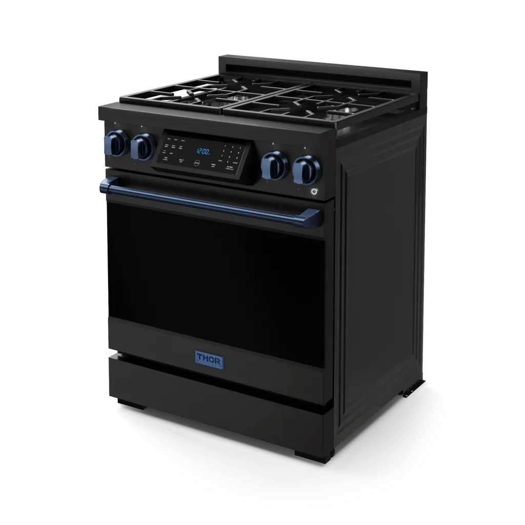 Thor Kitchen RSG30BLPBLU 30 Inch Professional Lp Range With Tilt Panel Touch Control In Matte Black/Blue Gordon Ramsay Series - Rsg30Blp-Blu