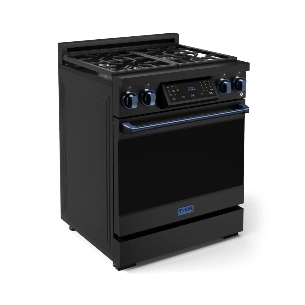 Thor Kitchen RSG30BLPBLU 30 Inch Professional Lp Range With Tilt Panel Touch Control In Matte Black/Blue Gordon Ramsay Series - Rsg30Blp-Blu