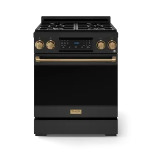 Thor Kitchen RSG30BLPBRZ 30 Inch Professional Lp Range With Tilt Panel Touch Control In Matte Black/Bronze Gordon Ramsay Series - Rsg30Blp-Brz