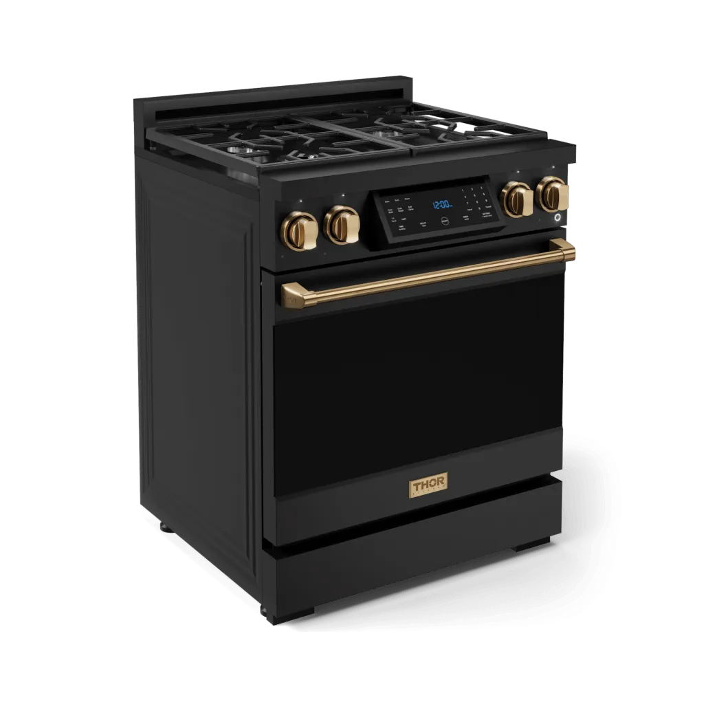 Thor Kitchen RSG30BLPBRZ 30 Inch Professional Lp Range With Tilt Panel Touch Control In Matte Black/Bronze Gordon Ramsay Series - Rsg30Blp-Brz