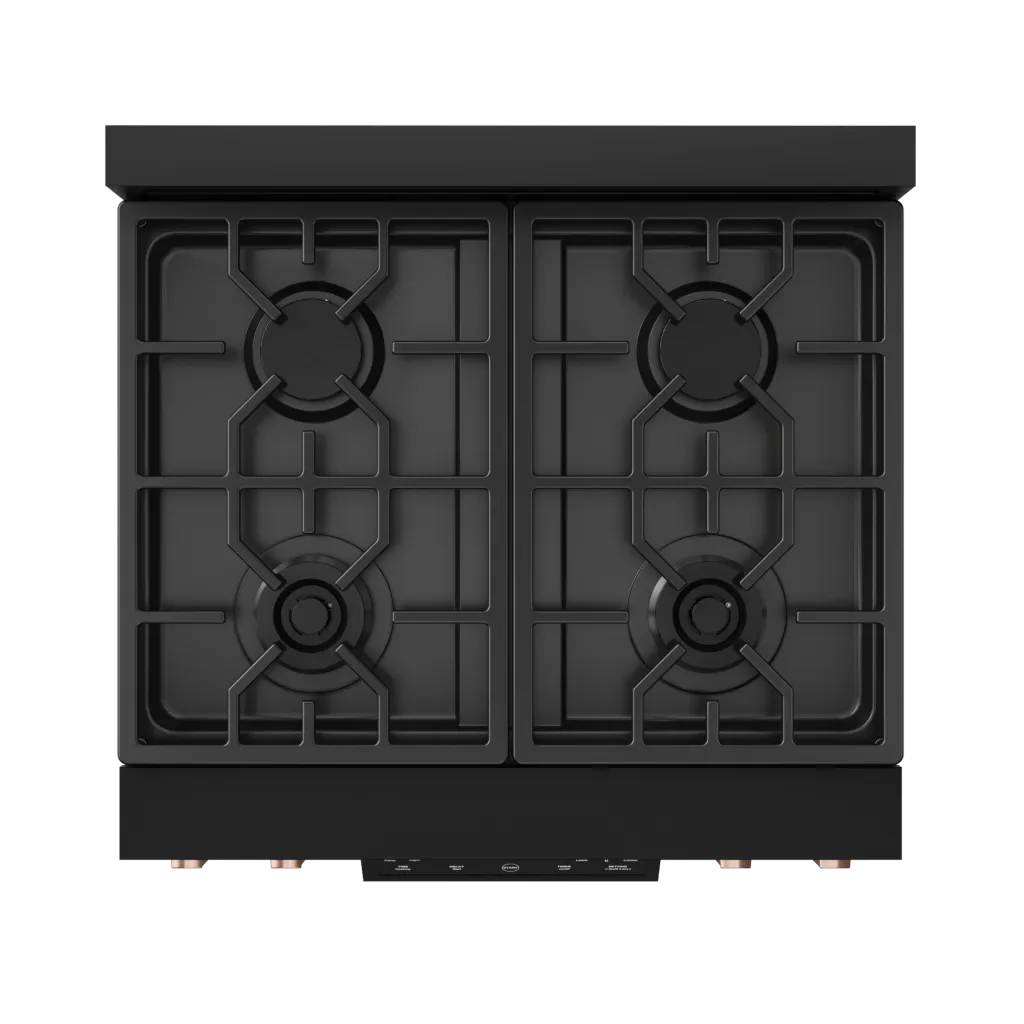 Thor Kitchen RSG30BRSG 30 Inch Professional Gas Range With Tilt Panel Touch Control In Matte Black/Rose Gold Gordon Ramsay Series - Rsg30B-Rsg