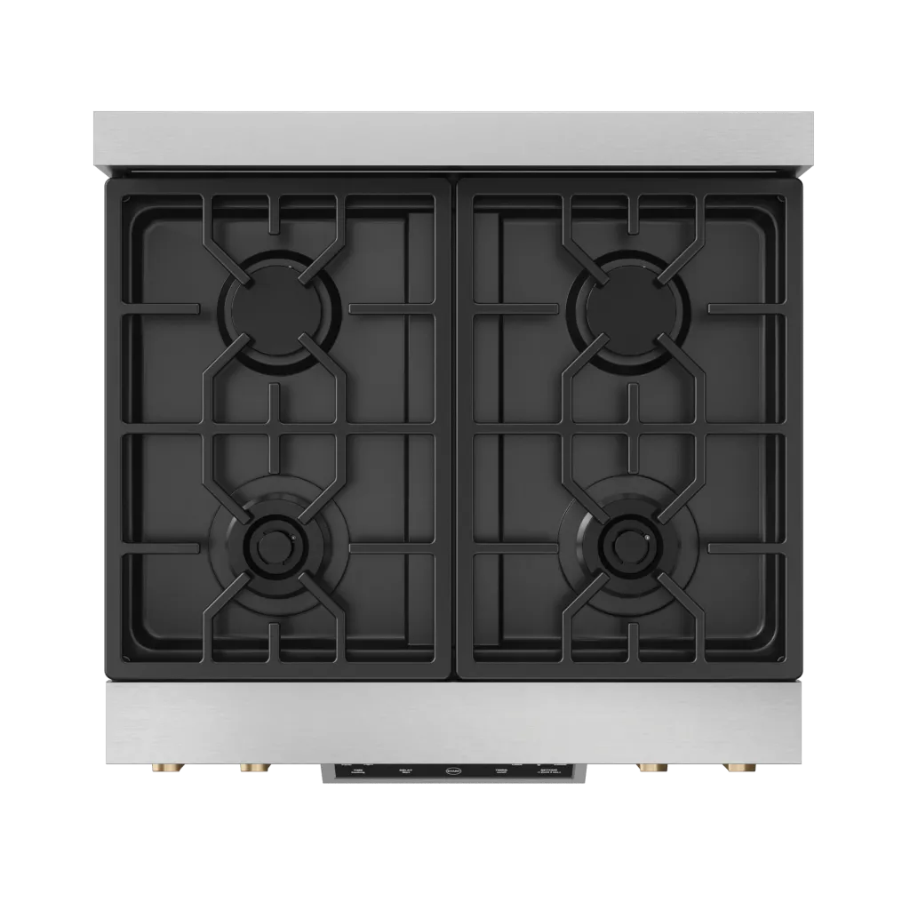 Thor Kitchen RSG30BRZ 30 Inch Professional Gas Range With Tilt Panel Touch Control In Stainless Steel/Bronze Gordon Ramsay Series - Rsg30-Brz