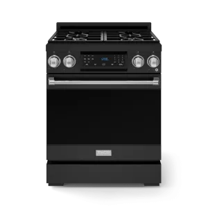 Thor Kitchen RSG30BSS 30 Inch Professional Gas Range With Tilt Panel Touch Control In Matte Black/Stainless Steel Gordon Ramsay Series - Rsg30B-Ss