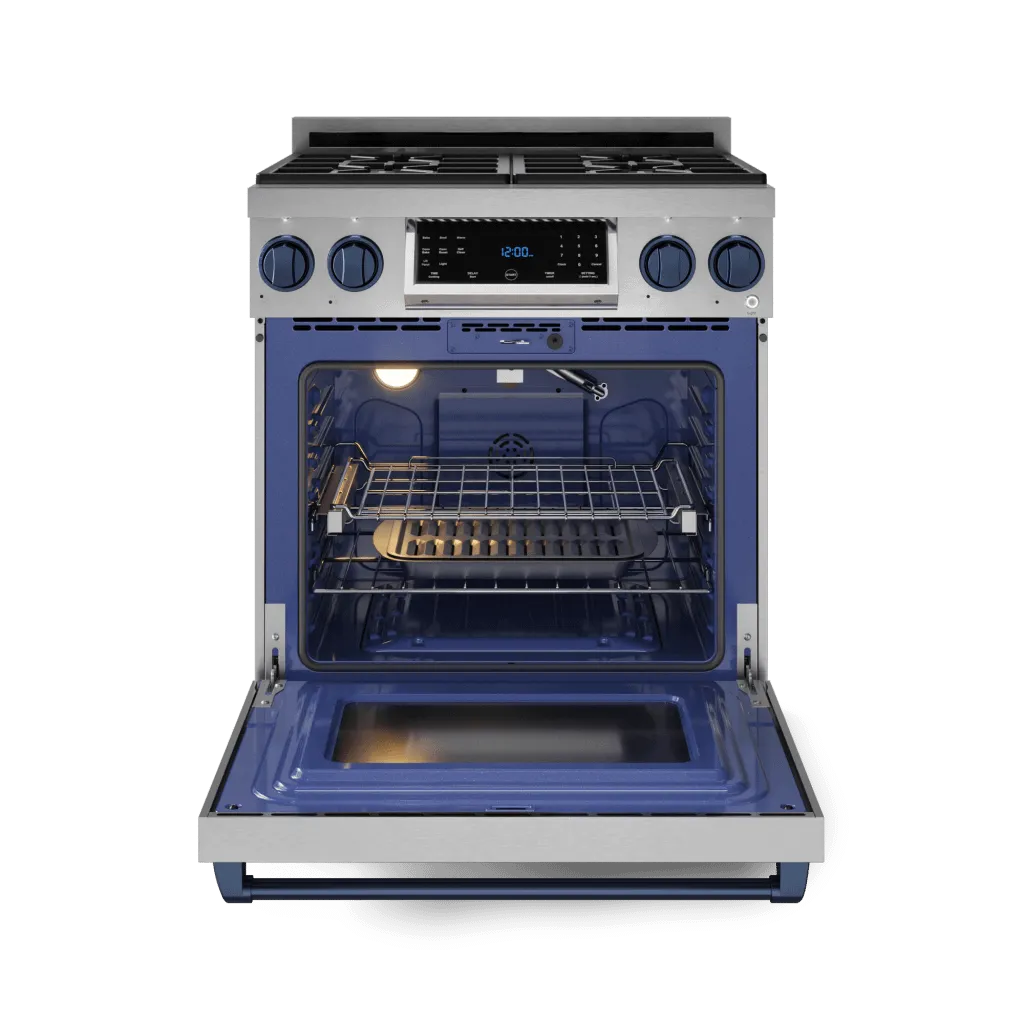 Thor Kitchen RSG30LPBLU 30 Inch Professional Lp Range With Tilt Panel Touch Control In Stainless Steel/Blue Gordon Ramsay Series - Rsg30Lp-Blu