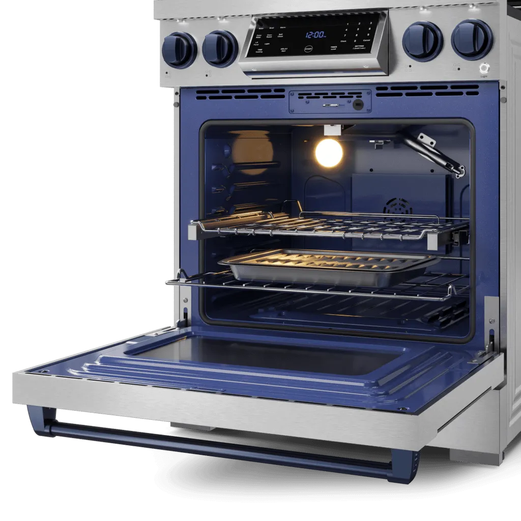 Thor Kitchen RSG30LPBLU 30 Inch Professional Lp Range With Tilt Panel Touch Control In Stainless Steel/Blue Gordon Ramsay Series - Rsg30Lp-Blu
