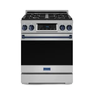 Thor Kitchen RSG30LPBLU 30 Inch Professional Lp Range With Tilt Panel Touch Control In Stainless Steel/Blue Gordon Ramsay Series - Rsg30Lp-Blu