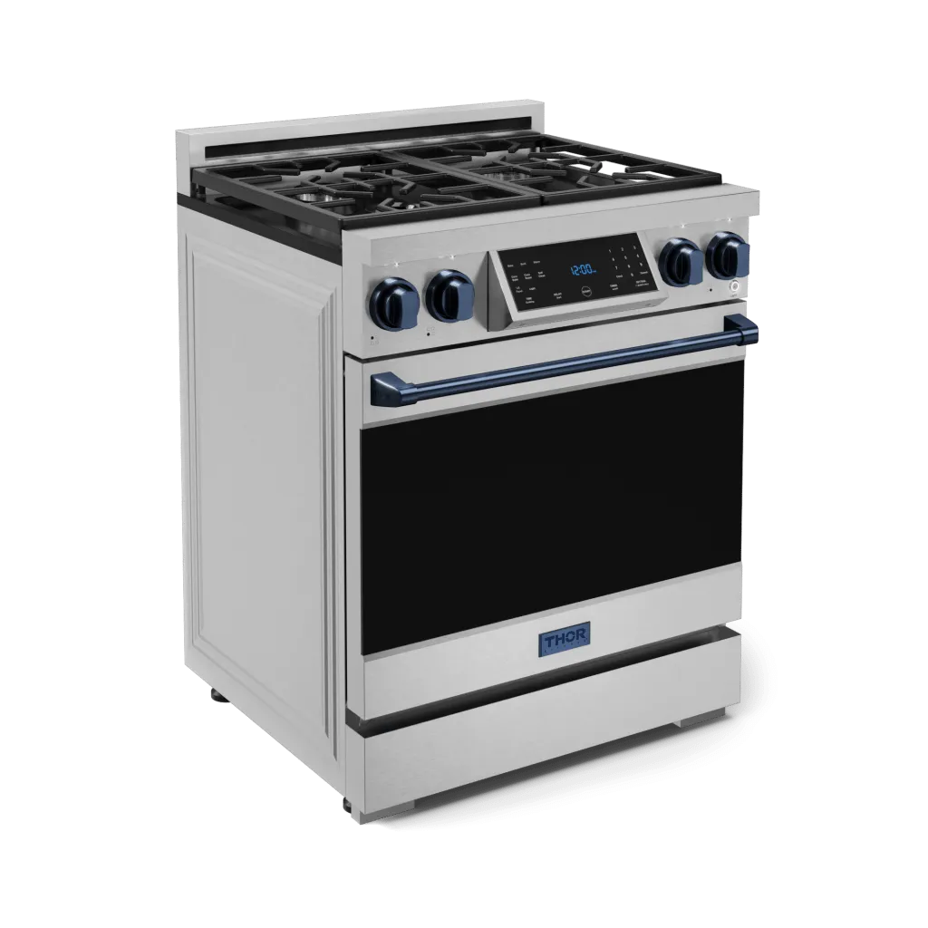Thor Kitchen RSG30LPBLU 30 Inch Professional Lp Range With Tilt Panel Touch Control In Stainless Steel/Blue Gordon Ramsay Series - Rsg30Lp-Blu
