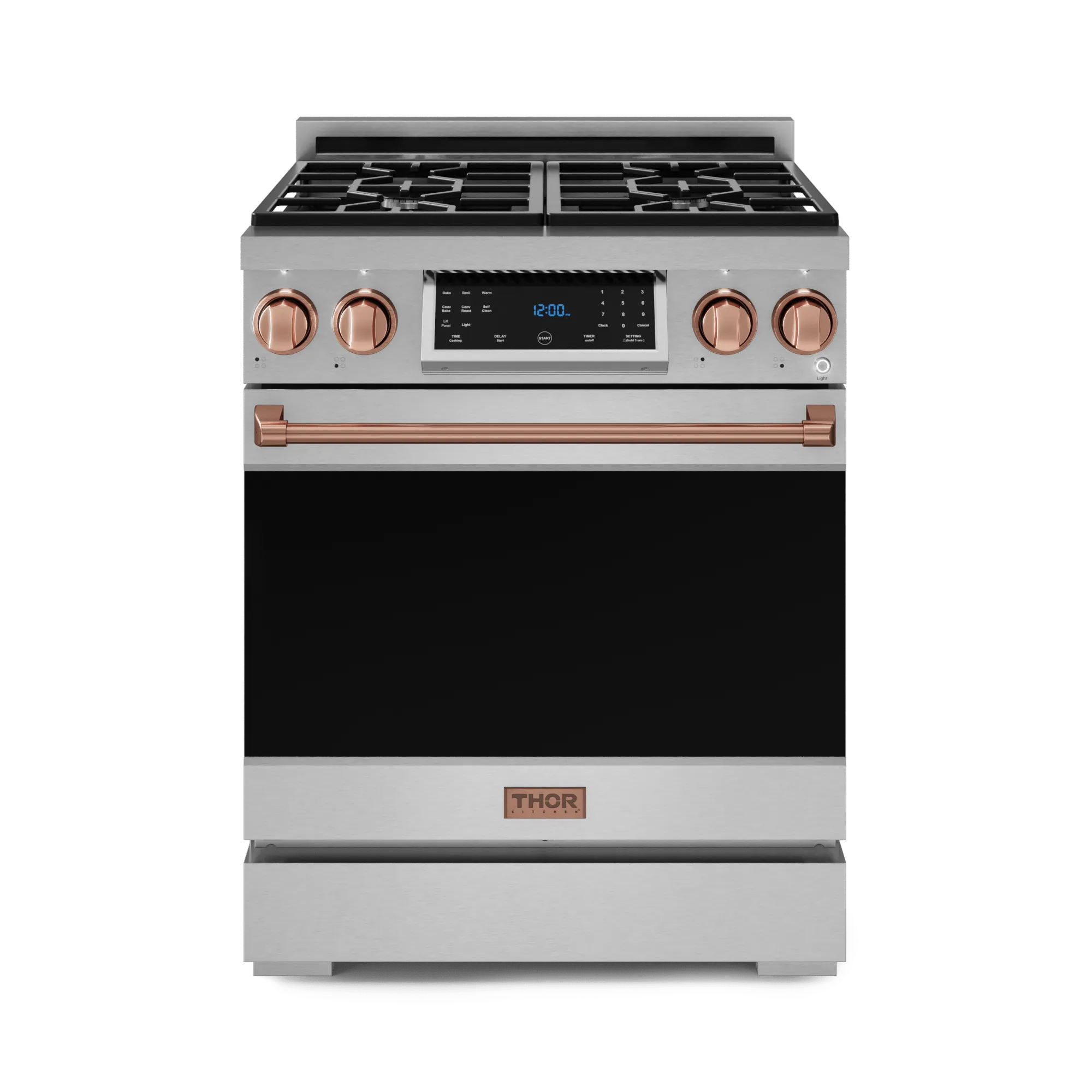 Thor Kitchen RSG30RSG 30 Inch Professional Gas Range With Tilt Panel Touch Control In Stainless Steel/Rose Gold Gordon Ramsay Series - Rsg30-Rsg
