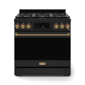 Thor Kitchen RSG36BBRZ 36 Inch Professional Gas Range With Tilt Panel Touch Control In Black/Bronze Gordon Ramsay Series - Rsg36B-Brz
