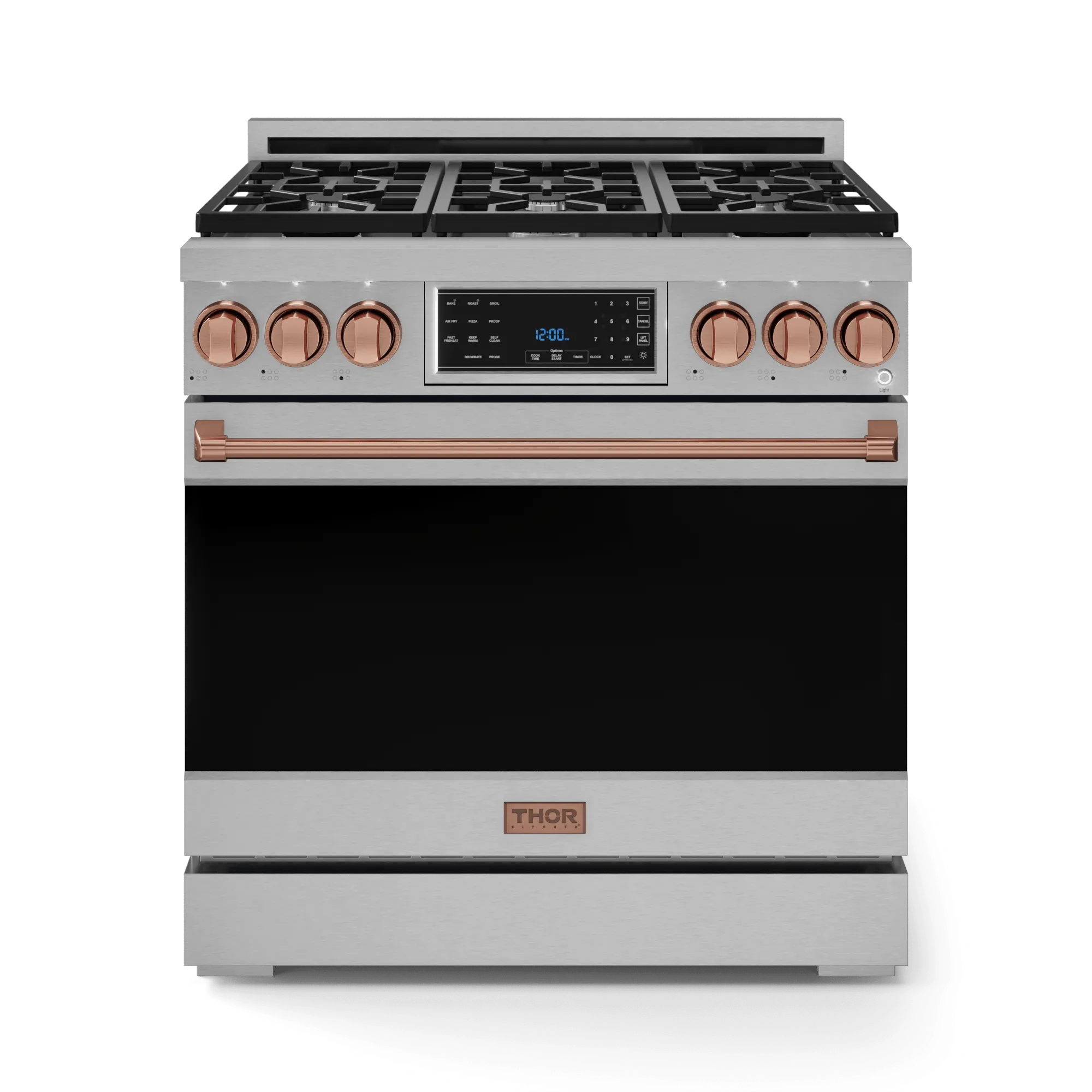 Thor Kitchen RSG36RSG 36 Inch Professional Gas Range With Tilt Panel Touch Control In Stainless Steel/Rose Gold Gordon Ramsay Series - Rsg36-Rsg