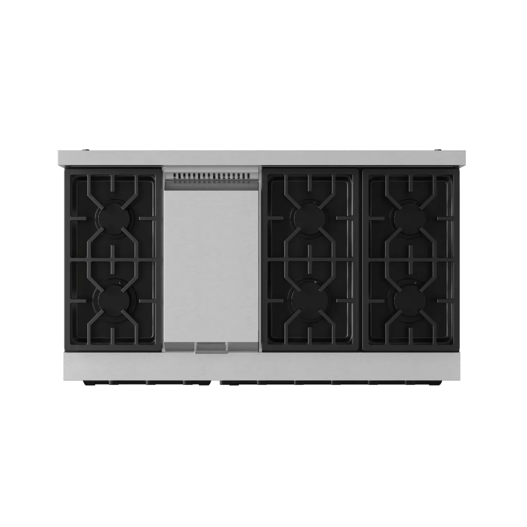 Thor Kitchen RSG48EBLK 48 Inch Professional Gas Range With Pro-Style Knobs In Stainless Steel/Black Gordon Ramsay Series - Rsg48E-Blk