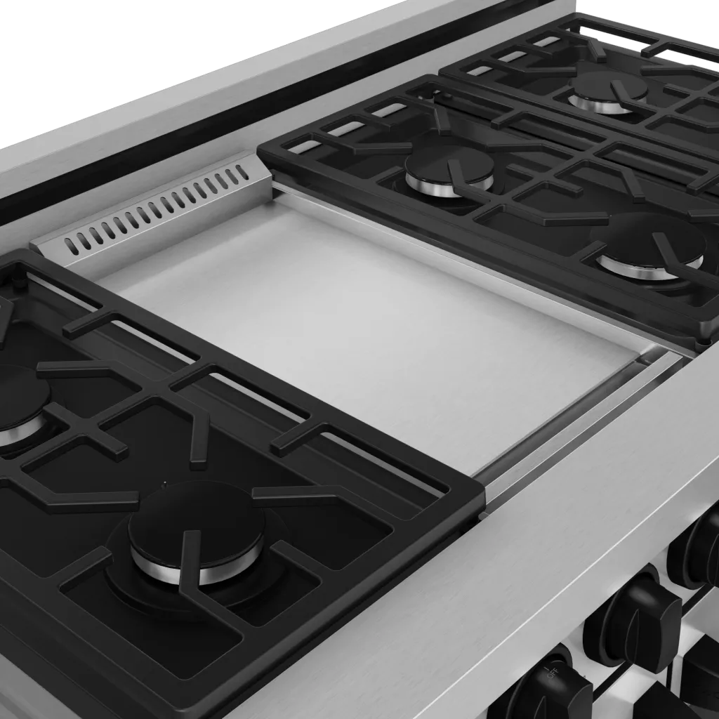 Thor Kitchen RSG48EBLK 48 Inch Professional Gas Range With Pro-Style Knobs In Stainless Steel/Black Gordon Ramsay Series - Rsg48E-Blk