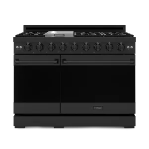 Thor Kitchen RSG48EBLP 48 Inch Professional Lp Range With Pro-Style Knobs In Black Gordon Ramsay Series - Rsg48Eblp