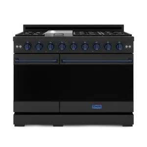 Thor Kitchen RSG48EBLPBLU 48 Inch Professional Lp Range With Pro-Style Knobs In Black/Blue Gordon Ramsay Series - Rsg48Eblp-Blu