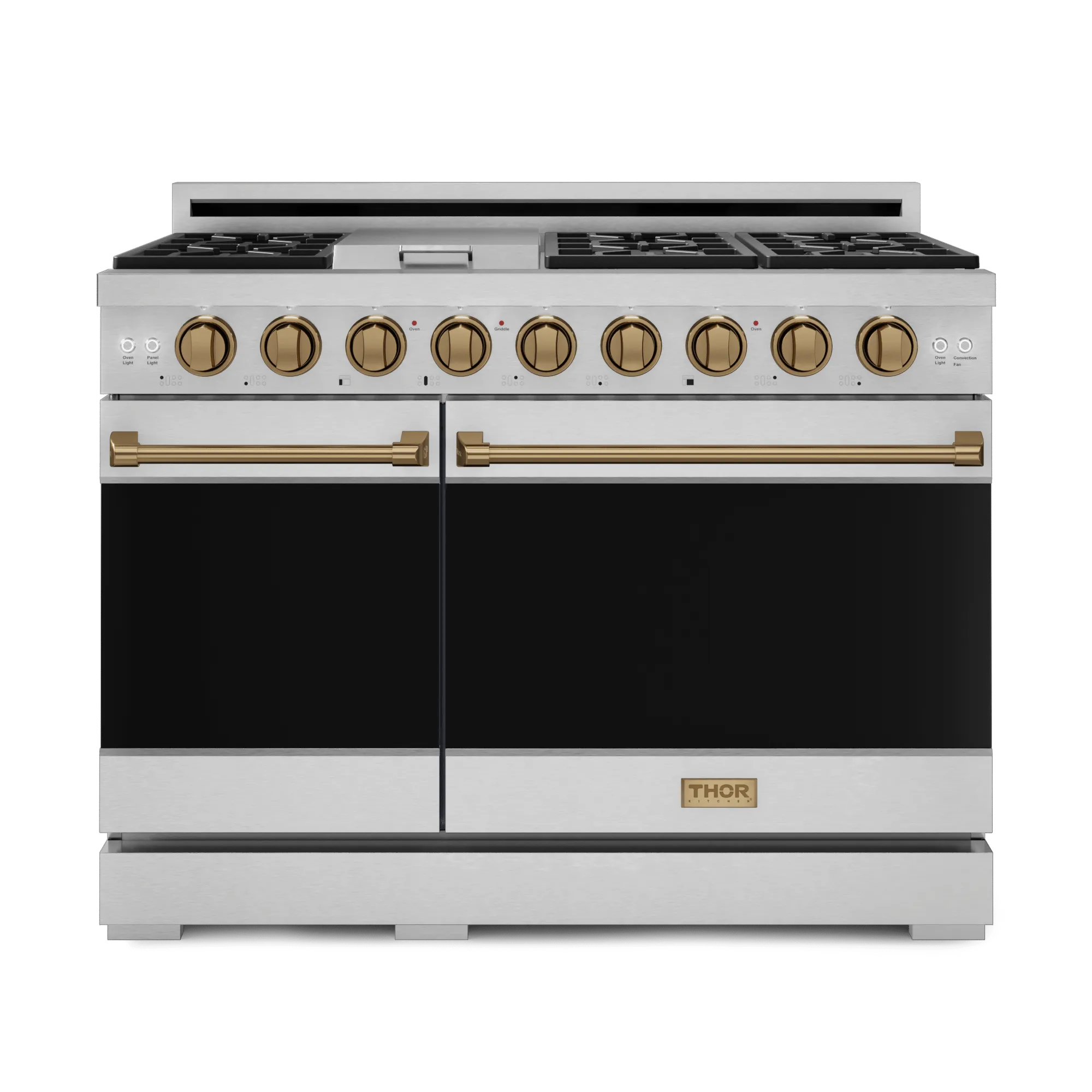 Thor Kitchen RSG48EBRZ 48 Inch Professional Gas Range With Pro-Style Knobs In Stainless Steel/Bronze Gordon Ramsay Series - Rsg48E-Brz