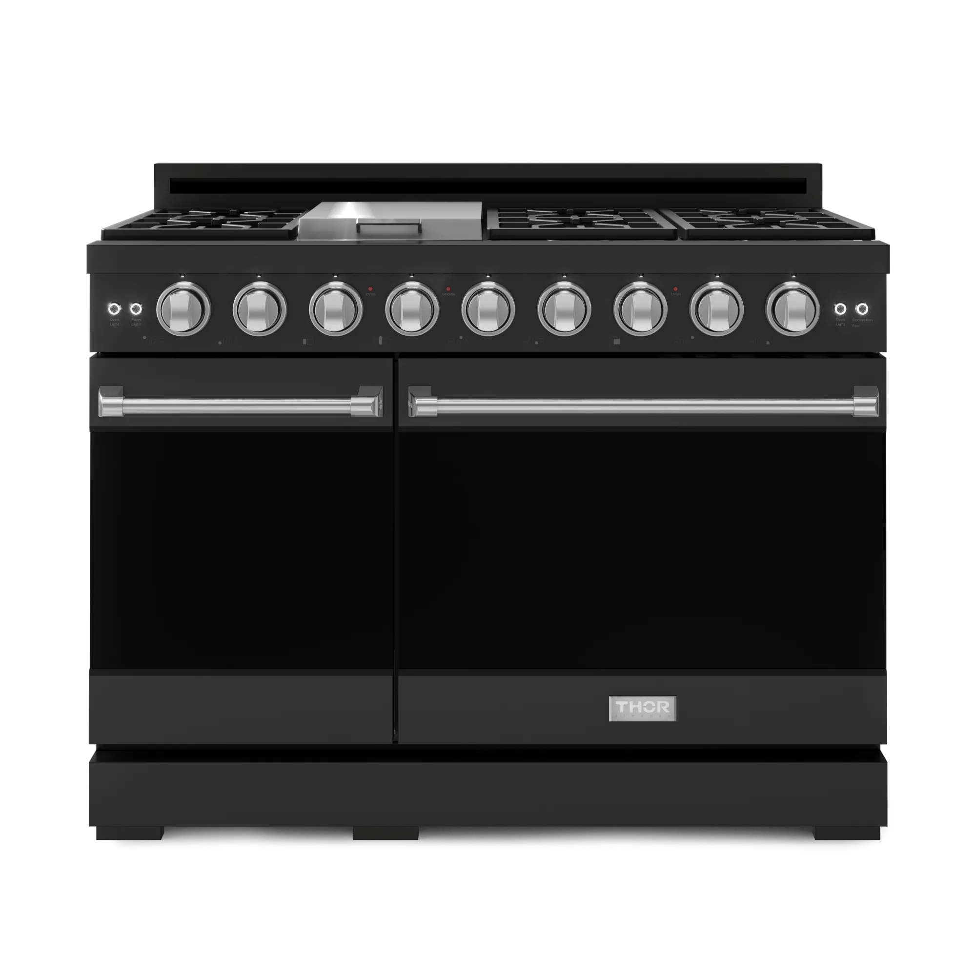 Thor Kitchen RSG48EBSS 48 Inch Professional Gas Range With Pro-Style Knobs In Black/Stainless Steel Gordon Ramsay Series - Rsg48Eb-Ss