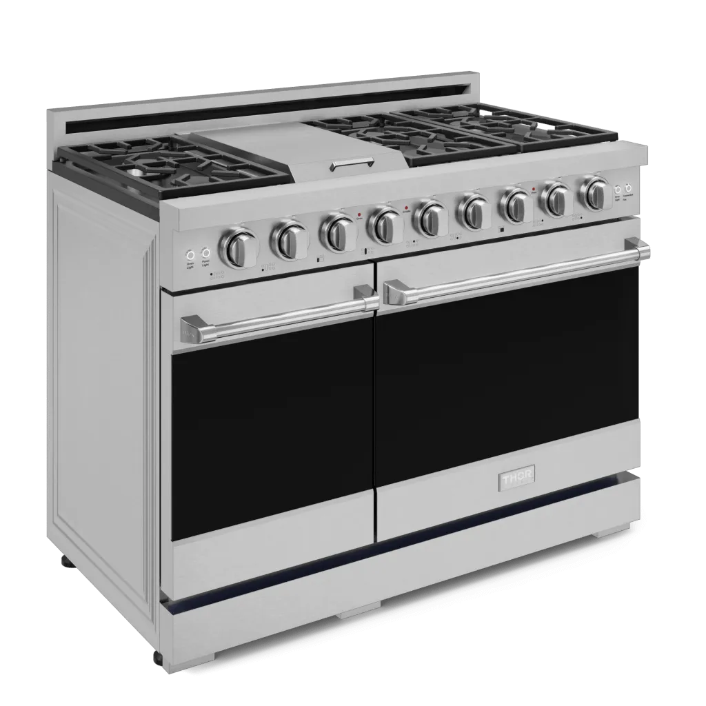Thor Kitchen RSG48ELP 48 Inch Professional Lp Range With Pro-Style Knobs In Stainless Steel Gordon Ramsay Series - Rsg48Elp