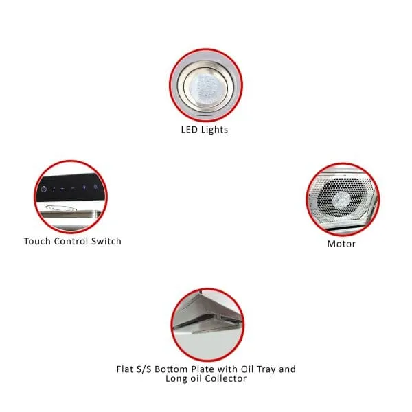 Valenti VH 3129TS 900 mm Slimline Hood VH3129TS