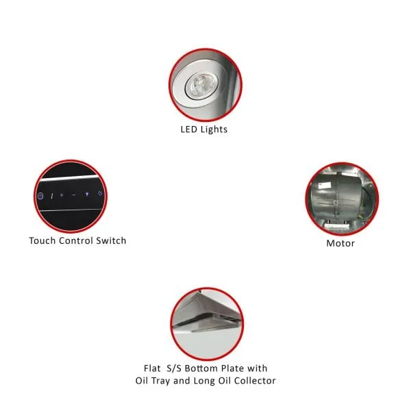 Valenti VH 6119TS 900 mm Chimney Hood VH6119TS